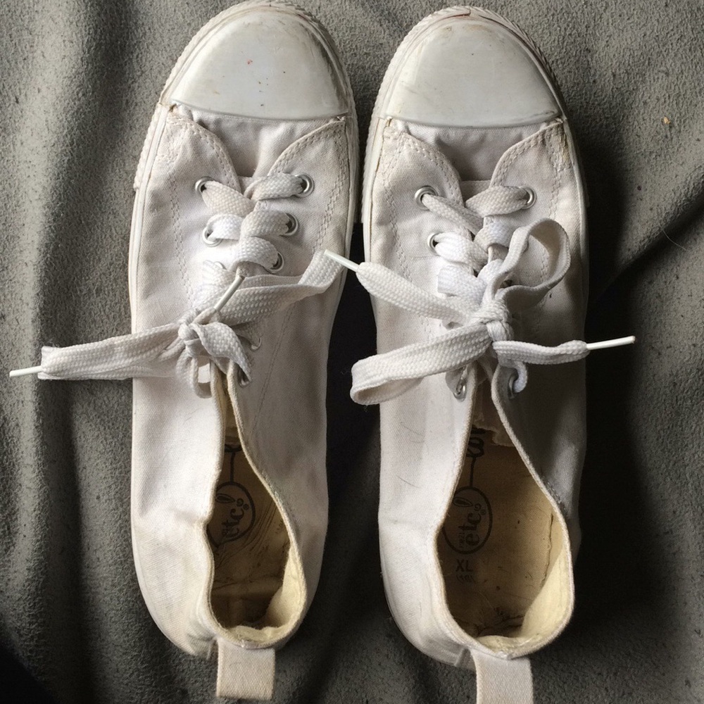 White converse looking shoes